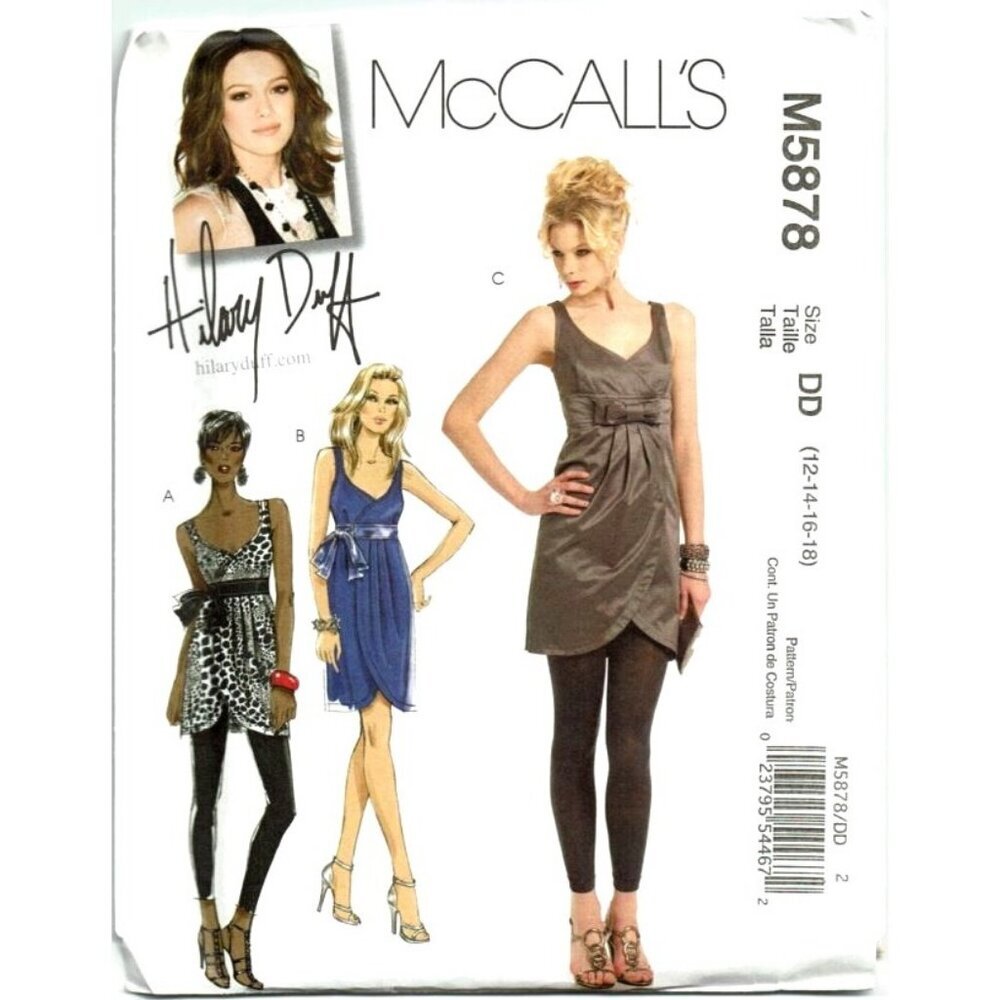 McCall's Sewing Pattern 5878 Misses Tunic Dress Size 12-18